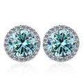 1CT*2 D VVS1 Multi-color Moissanite S925 Earrings Exquisite Jewelry for Women to Shine at Weddings and Parties GIFT Retro
