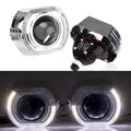 90W 2.5 Inch Angel Eyes Mini Bi Led Lens Universal Projectors For H4 H7 9005 9006 Car Headlights Retrofit Halo Mask Upgrad Kit