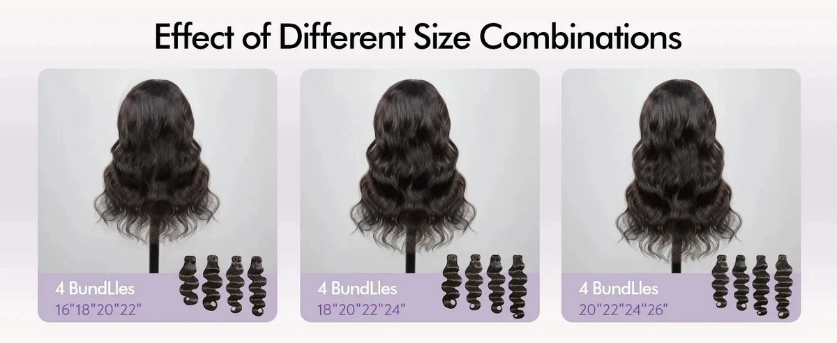 42" Body Wave Human Hair Bundles