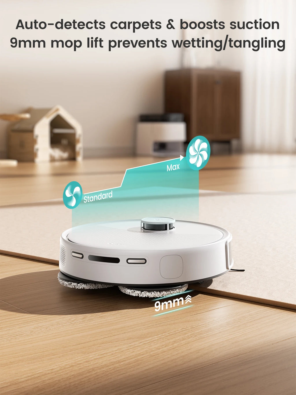 Lefant M3M3L Robot Vacuum, Robot Vacuum and Mop, 12000Pa Suction Anti-Tangle Brushes, Dual Spinning Mop, Auto Mop Washing Drying