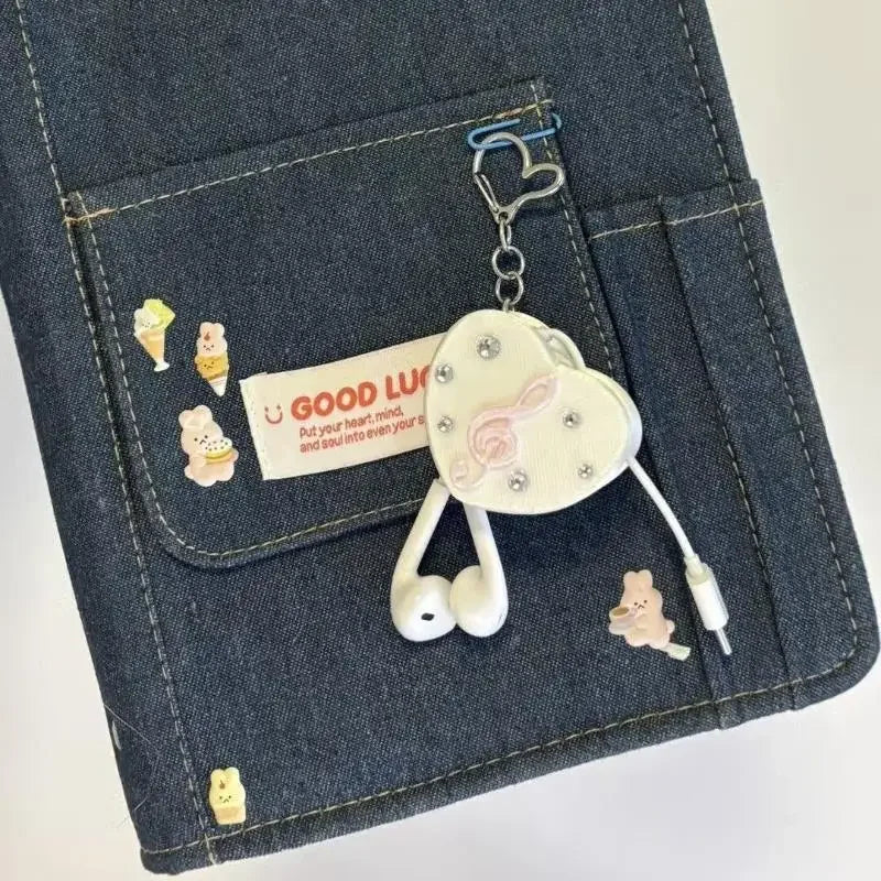 Cartoon Bear Data Cable Cloth Storage Holder Cute Rilakkuma‌/Mashumaro Charging Cable Organizer Power Line Storage Tool