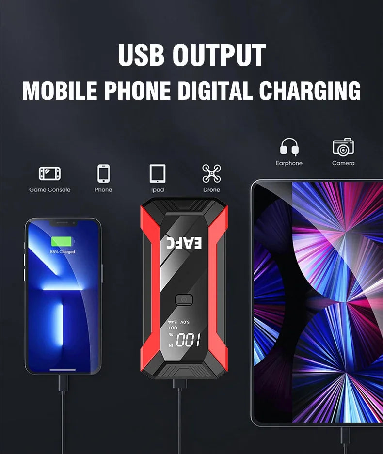 Hot 600A/2000A Portable Car Jump Starter Power Bank Car Booster Charger 12V Auto Battery Starting DevicePetrol Diesel CarBooster