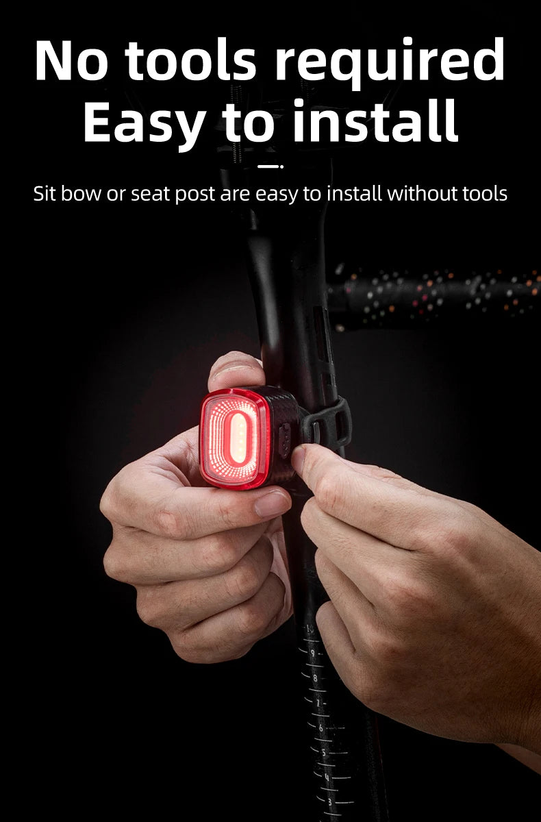 ROCKBROS Smart Brake-Sensing Bike Tail Light