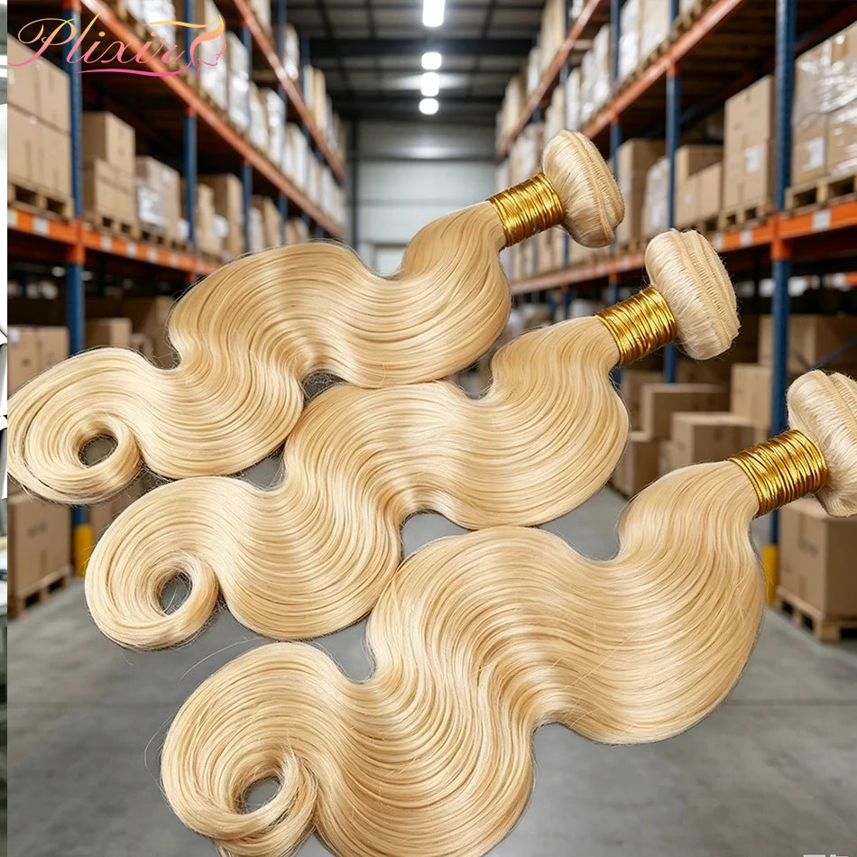 613 Blonde Body Wave Human Hair Bundles