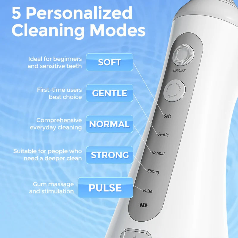 Sejoy Water Flosser Teeth Picks 6 Jets 6 Modes Portable Cordless Water Floss for Teeth Cleaner Oral Picks