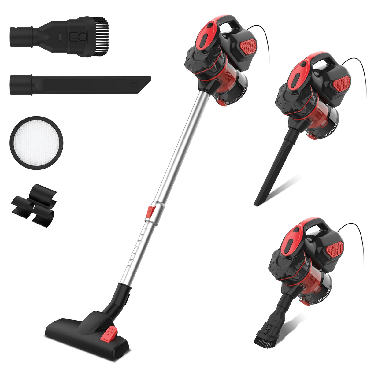 INSE I5 Corded Vacuum Cleaner 600W 18000Pa Powerful 2-in-1 HEPA Filters Handheld Stick Vaccum for Home Carpet Pets Hair Cleaning