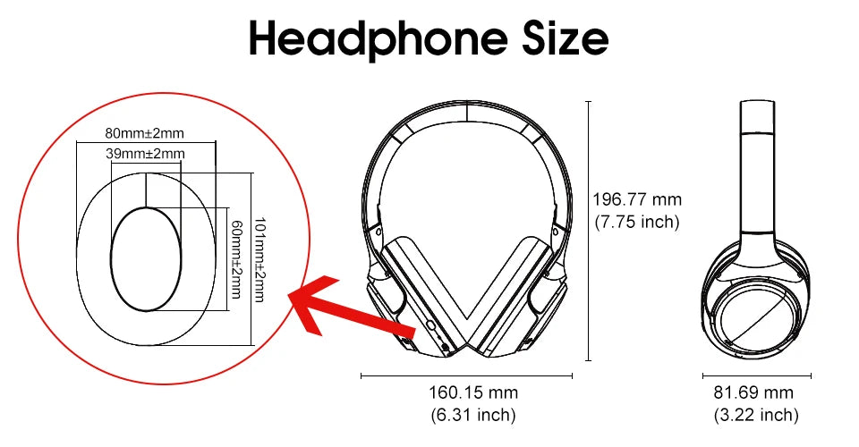 QCY H3 ANC Over-Ear Wireless Headphones