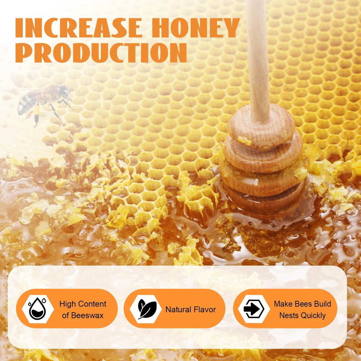 30-Pack Beeswax Foundation Sheets Natural Beeswax Hive Foundations Beekeeper's Starter Kit 7.68x16.34" Beekeeping Sheets for Increased Honey Production
