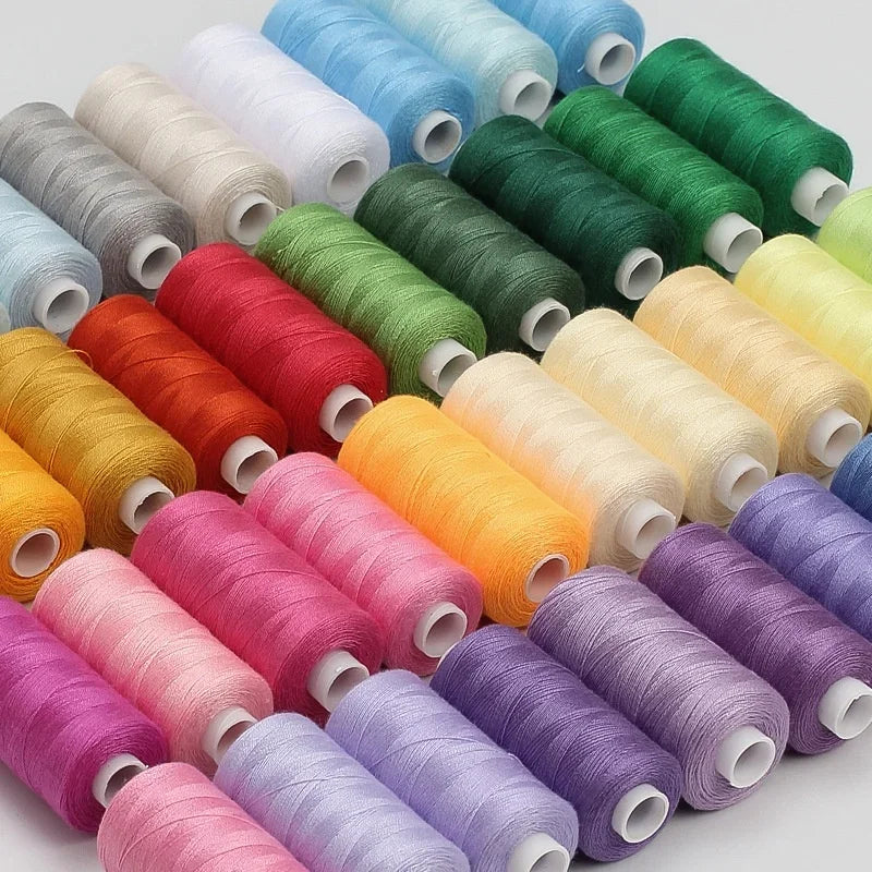 1 Set OF 10 Rolls Polyester 402 Sewing Thread For Manual and Mechanical Use, 400 Yards, DIY