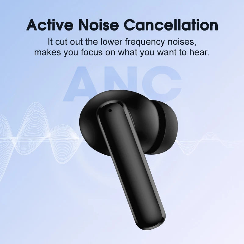 QCY T13 ANC Wireless Earbuds, Bluetooth 5.3 Active Noise Cancelling Earphones