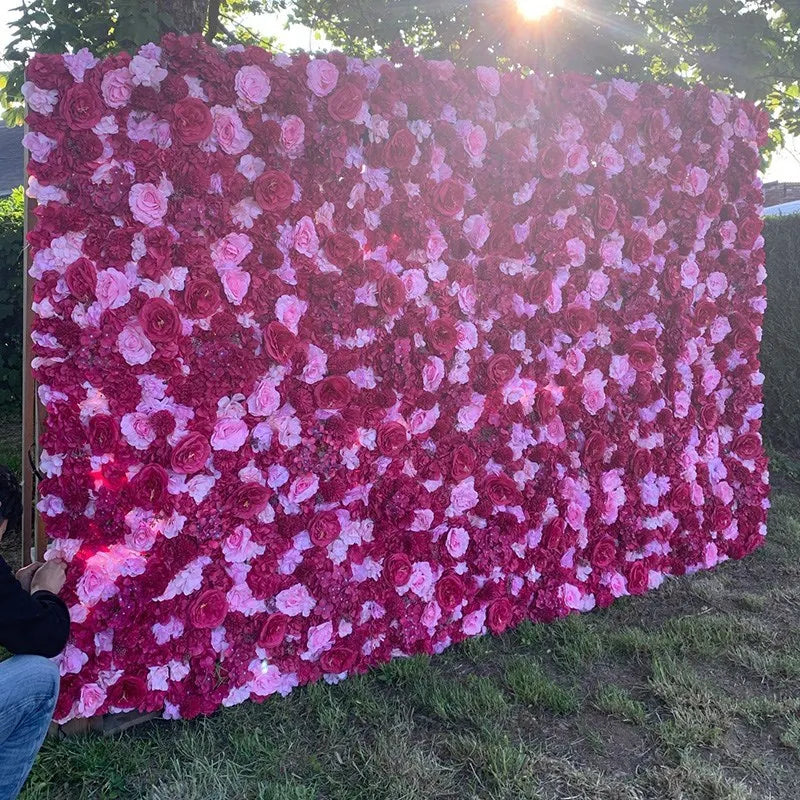 Wedding Decorative Flower Wall Artificial Silk Flowers Home Decoration Accessories Party Backdrop Photography Props Customized
