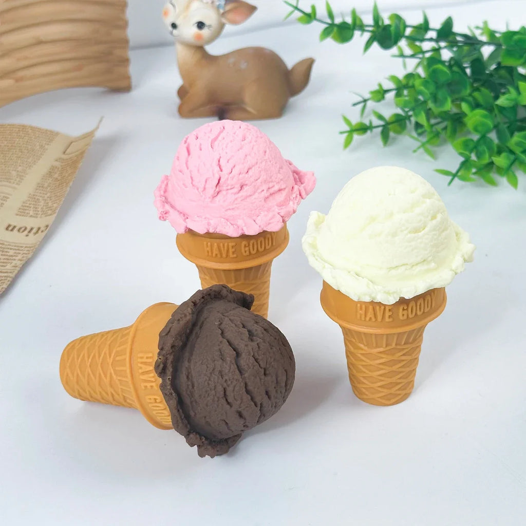 Simulation Ice Cream Ball Model Fake Sweet Cone Dessert Shop Lifelike Decor Photography Props Display Fake Food Model Ornament