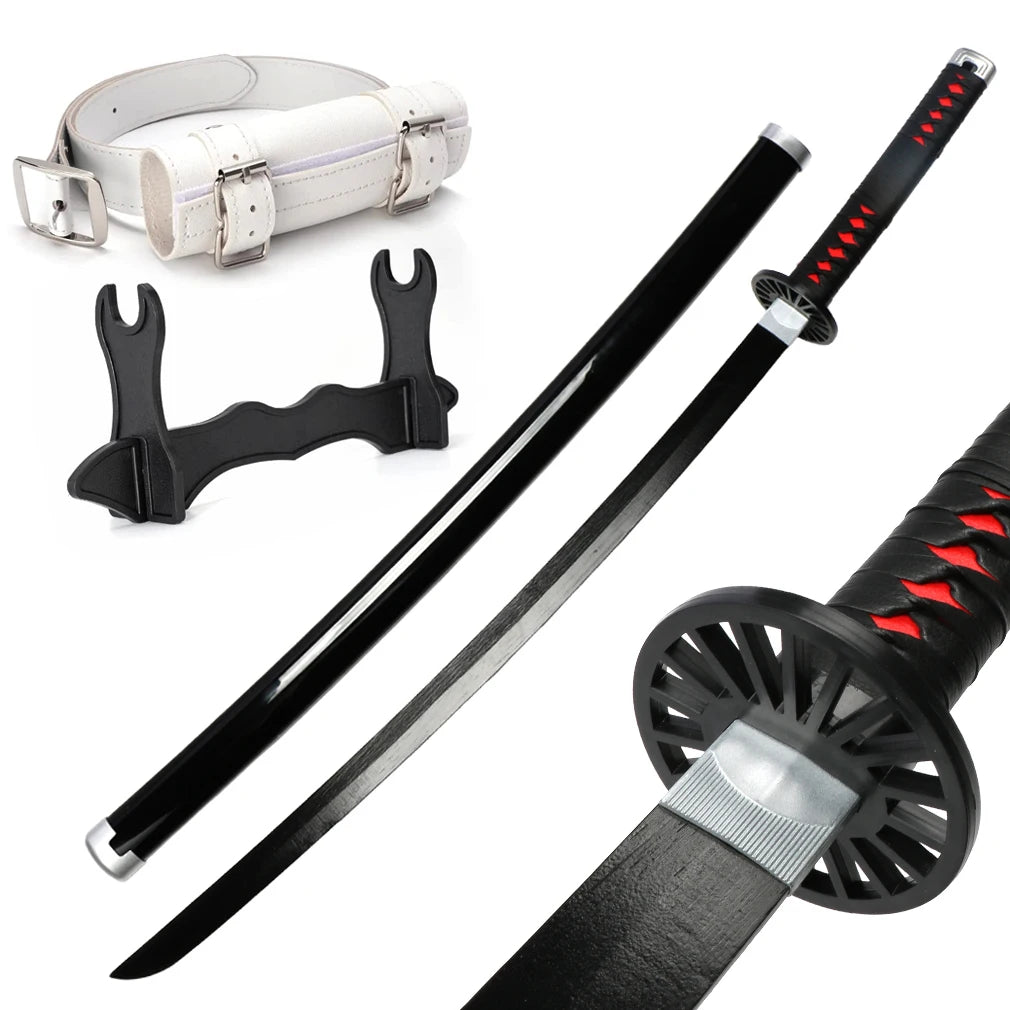 41 inch Anime Cosplay Samurai Katana Sword With Belt And Holder Tanjiro Halloween Cosplay Props Decoration
