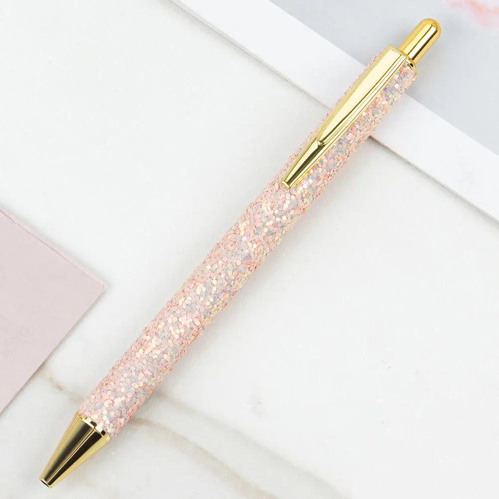 Classic Design Ballpoint Pens Commercial Metal Ballpoint Pen Luxury Portable  Rotating Automatic Ball Pen Exquisite Writing Tool