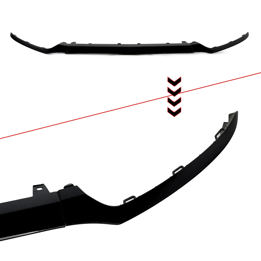 Front Splitter For Mercedes-Benz W205 C180/C200/C250/300 Sport Black 2015-2018 3PCS Front Bumper Lip Trim Molding