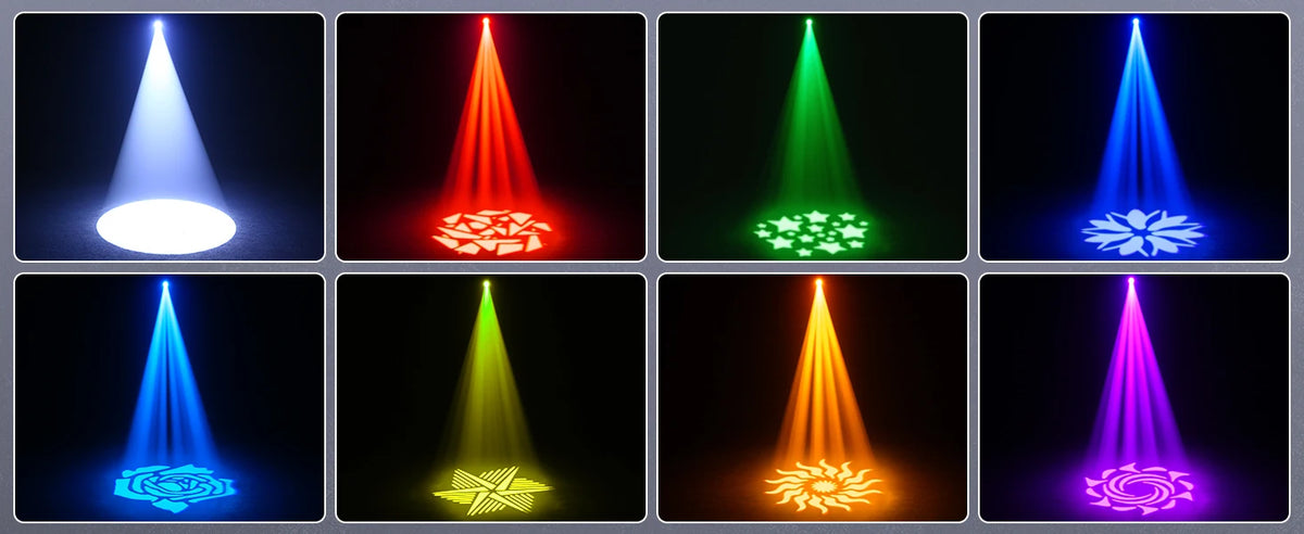 60W Gobo Moving Head Light DMX Remote Control Stage Lighting Effect Projector for DJ Disco Party Bar Club Wedding Birthday