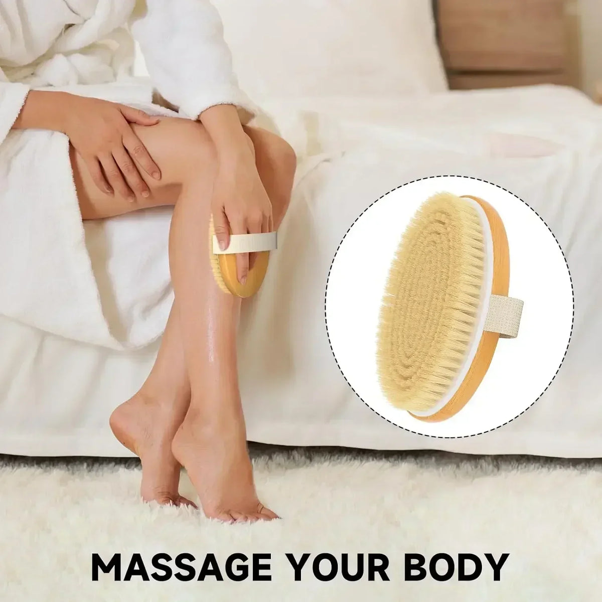 Natural Bristle Dry Body Brush