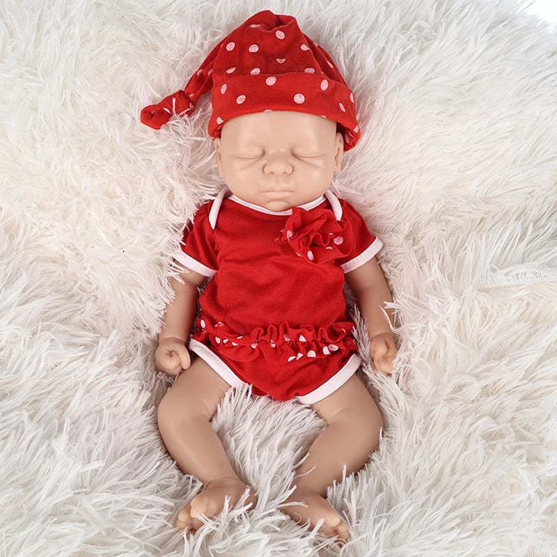 Unpainted Full Body Silicone Reborn Baby Dolls Lifelike Newborn Doll Baby DIY Blank Kit for Children Christmas Toys