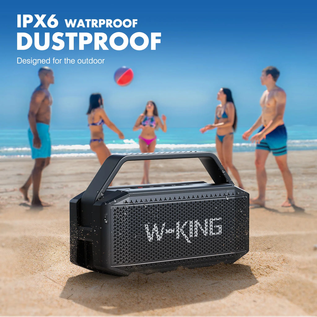 D9-1 100W Peak 60W RMS Deep Bass Bluetooth Speaker, IPX6 Portable Waterproof Loud Bluetooth Speakers Wireless with Subwoofer