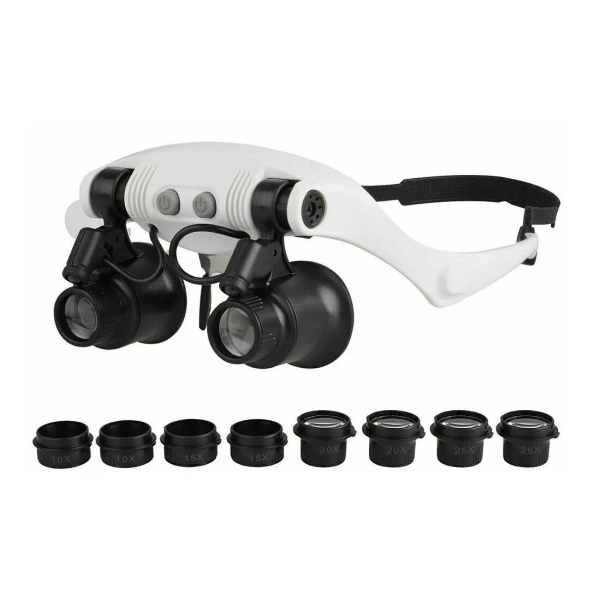 LED Jeweler's Loupe Magnifier, 10X to 25X