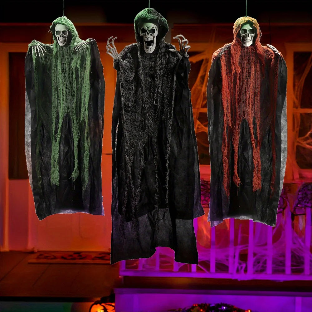 Halloween Hanging Grim Reaper Flying Ghosts, 3 Pack