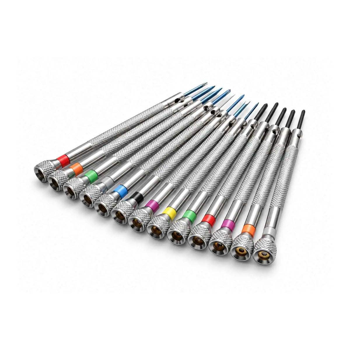 13PCS/Set 0.6-2.0mm Slotted Cross Screwdriver Set Professional Watchmakers Watch Repair Screwdrivers Tool Kit