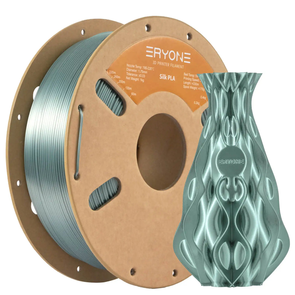 ERYONE 1KG Silk PLA 3D Printer Filament 1.75mm, Premium Silk Shiny Finish Single Color, Glossy Smooth Surface 1kg Spool