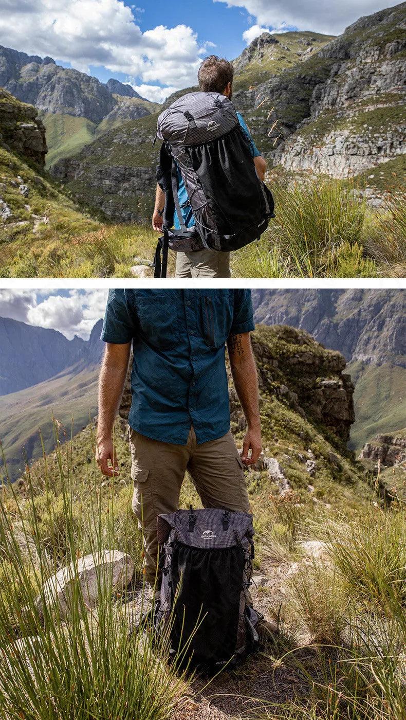 Outdoor Mountaining Backpack Waterproof High Capacity Sports Climbing Ultralight Hiking Travel Bag With Rain Cover