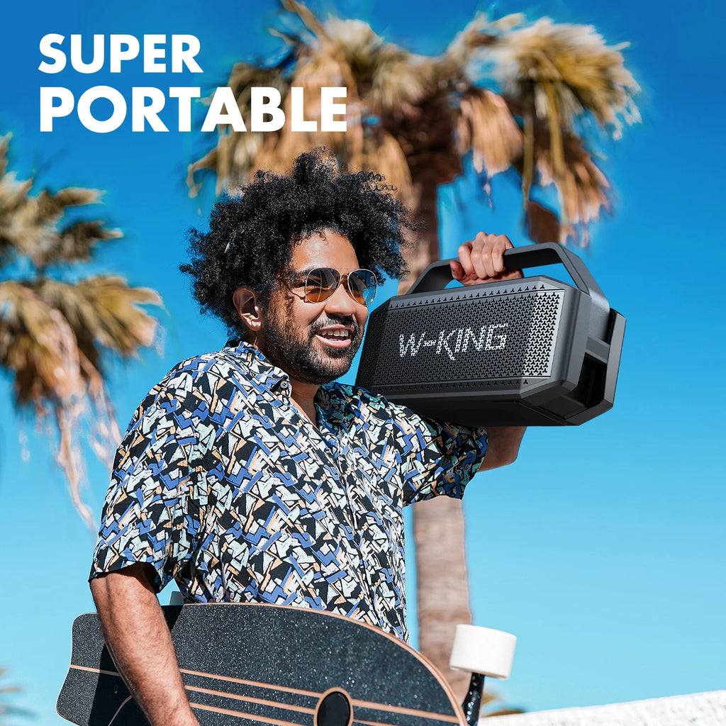 D9-1 100W Peak 60W RMS Deep Bass Bluetooth Speaker, IPX6 Portable Waterproof Loud Bluetooth Speakers Wireless with Subwoofer