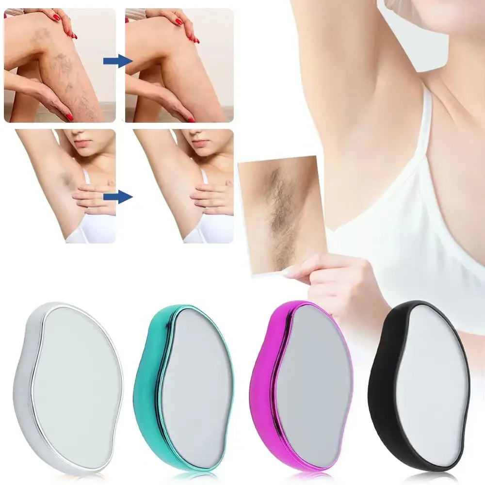 Crystal Hair Eraser, Reusable Physical Hair Removal Tool for Legs, Arms, Underarms and Body, Easy to Clean