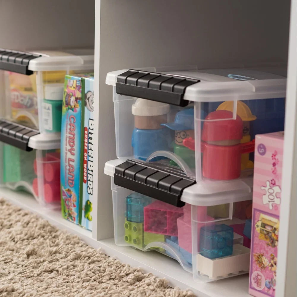 5 Qt Clear Stackable Storage Box with Latching Lid