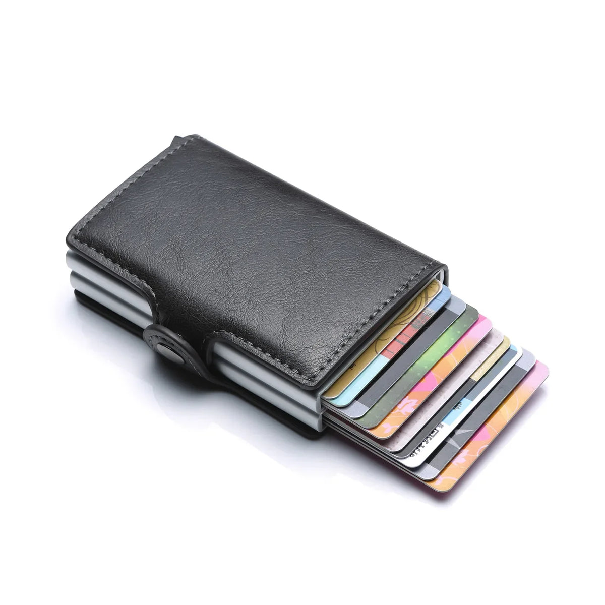 RFID Blocking Carbon Fiber Slim Card Wallet for Men, 14 Card Holder Minimalist Wallet