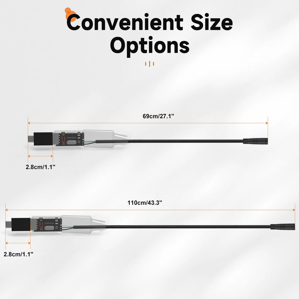 OTG-USB USB Programing Cables for Bafang Mid Drive Kit BBS01 BBS02B BBSHD to Changes PAS Speed Parameters 43.3" Length