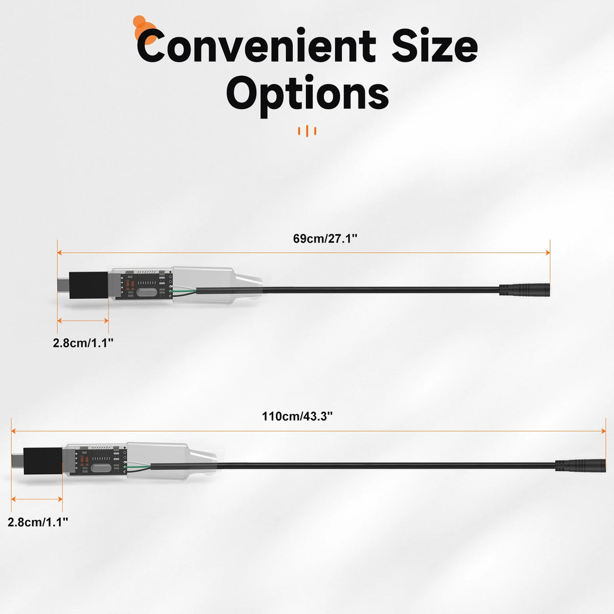 OTG-USB USB Programing Cables for Bafang Mid Drive Kit BBS01 BBS02B BBSHD to Changes PAS Speed Parameters 43.3" Length