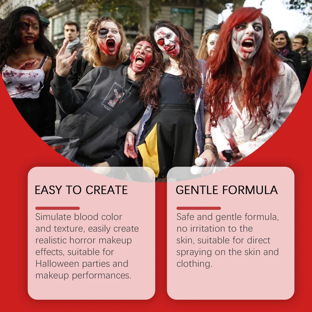 60ML 2026 Halloween Plasma Spray Blood Makeup Props Atmosphere Simulation Props Masquerade Props Make Up Festival Fake Blood