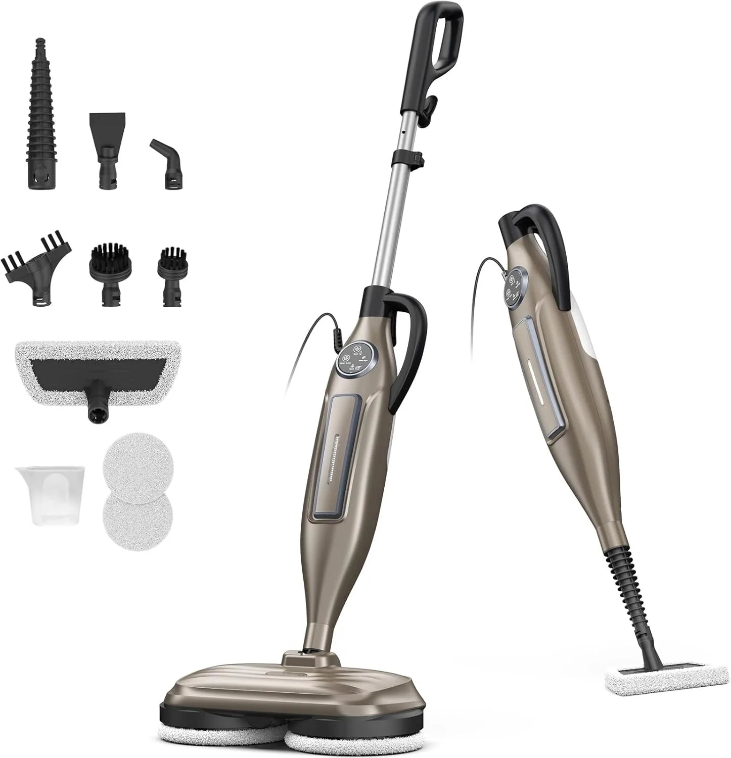 INSE VM6 Steam Mop Cleaner with Rotating Mop Pad 1300W Powerful Floor Steamer 10 in 1 Lightweight Spin Mop for Home Hardwood Laminate Tile