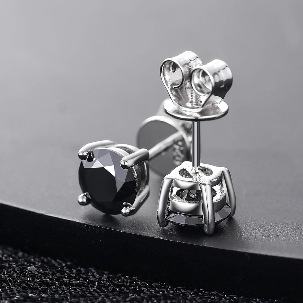 Real 0.5-2 Carat Black Moissanite Earrings For Women 100% 925 Sterling Silver Earring 2023 Trend Wedding Jewelry Christmas Gifts