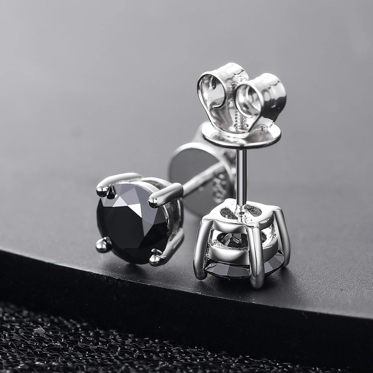 Real 0.5-2 Carat Black Moissanite Earrings For Women 100% 925 Sterling Silver Earring 2023 Trend Wedding Jewelry Christmas Gifts