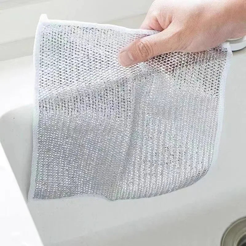 Double-Sided Steel Wire Dish Cleaning Cloths