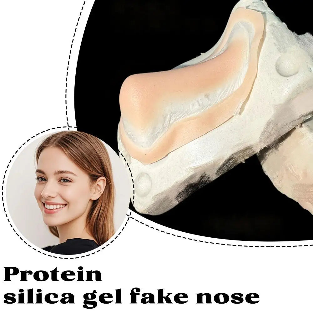 Dramatic Look Silicone Prosthetic Nose Chin Kit Soft Flexible for Cosplay Halloween Photography Costume Party Special Effects