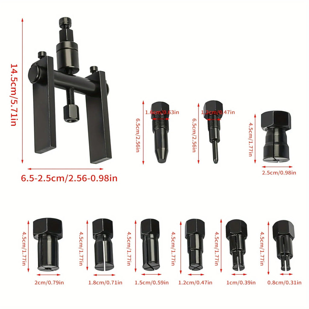 10pcs Practical Bearing Puller Motorcycle Bearing Removal Tool Puller with Box