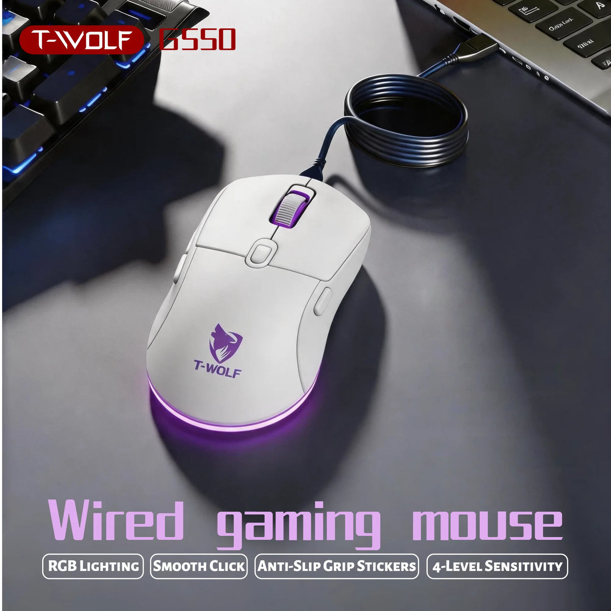 Wired RGB Gaming Mouse with 6 Programmable Buttons