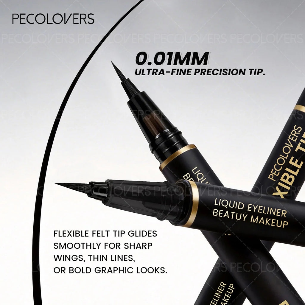 10PCS High-Pigment Black Liquid Eyeliner Kit,Precision Slim Tip Liquid Eye Liner,Fast Drying Transfer-Resistant Formula,No Skipping No Bleeding,Durable All-Day Wear,Suitable for Beginners & Professional Makeup