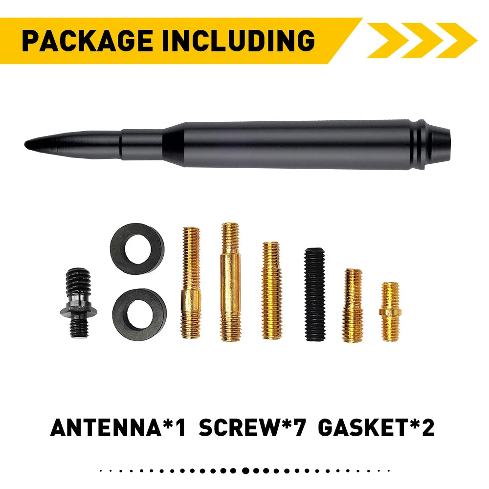 14cm Car Roof Antenna Bullet Radio Whip Aerial Antenna Pole AM/FM Radio Car Pole Universal with Screws Car Antenna Mini Short