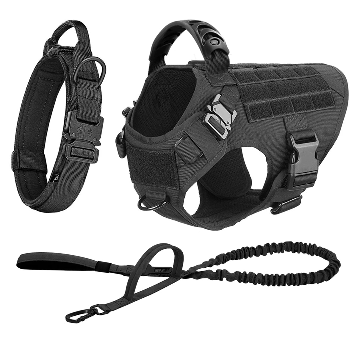 Dog Harness and Leash Set with Collar, Training and Walking Vest for Medium and Large Dogs