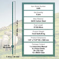 SucceBuy Fence Post T-Post Heavy Duty Metal Fence Post Sturdy Steel Fence Stakes for Garden Yard Lawn Farms Outdoor Wire Fencing
