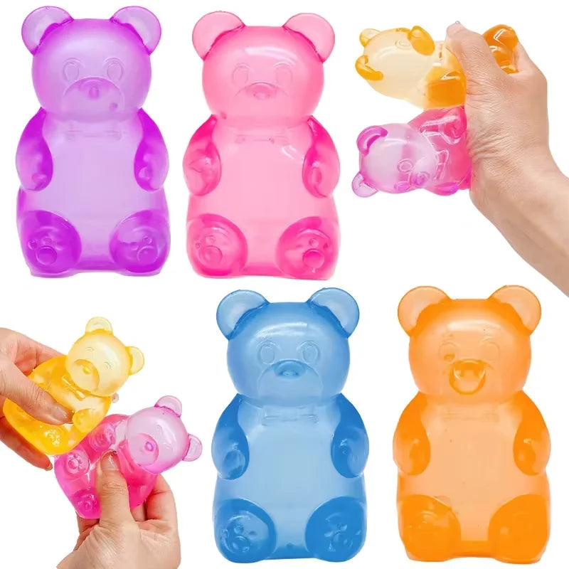 Mini Bear Squishy Toy, Slow-Rising Stress Relief Ball and Sensory Fidget