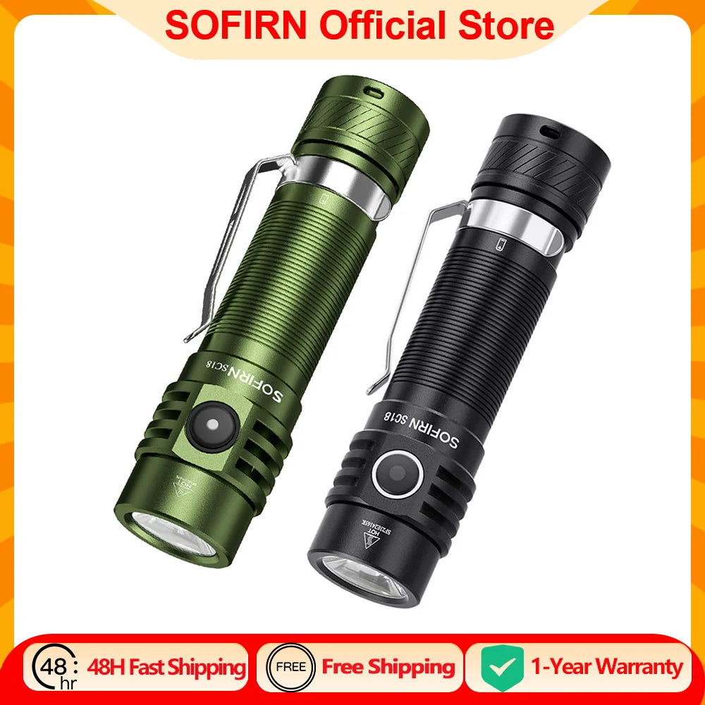 Sofirn SC18 1800lm Rechargeable EDC Flashlight