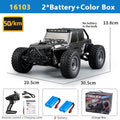 1:16 4WD RC Car 70KM/H Or 50KM/H With LED Light 2.4G Remote Control Cars High Speed Drift Monster 4x4 Truck for Children Gif