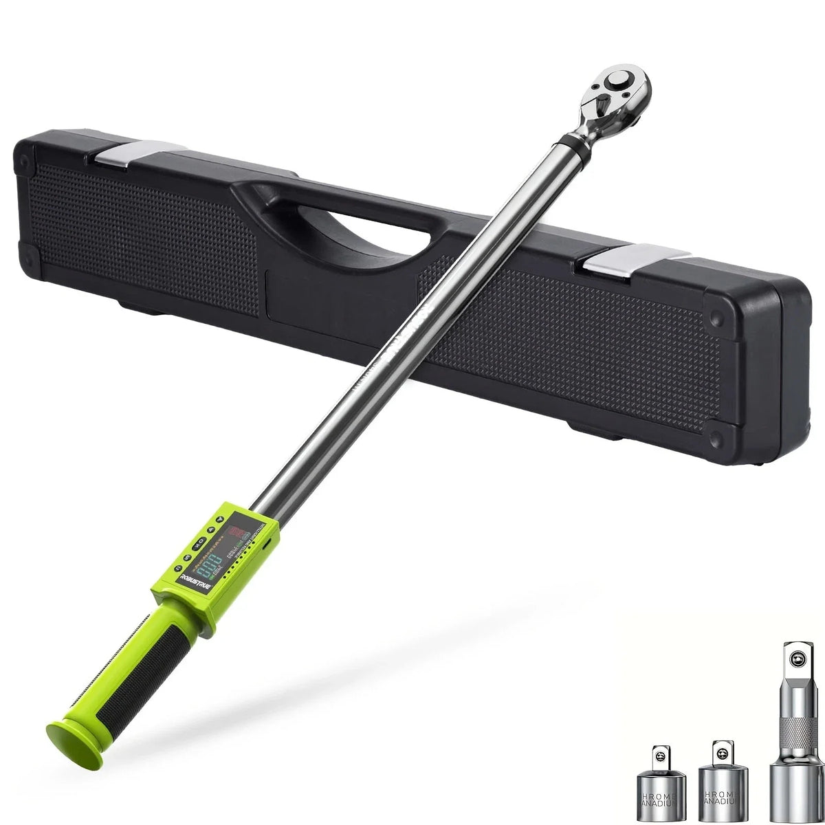 Robustrue TH340 1/2" Digital Torque Wrench Kit 300Nm ±2% 500 Data Memory & 10 Preset